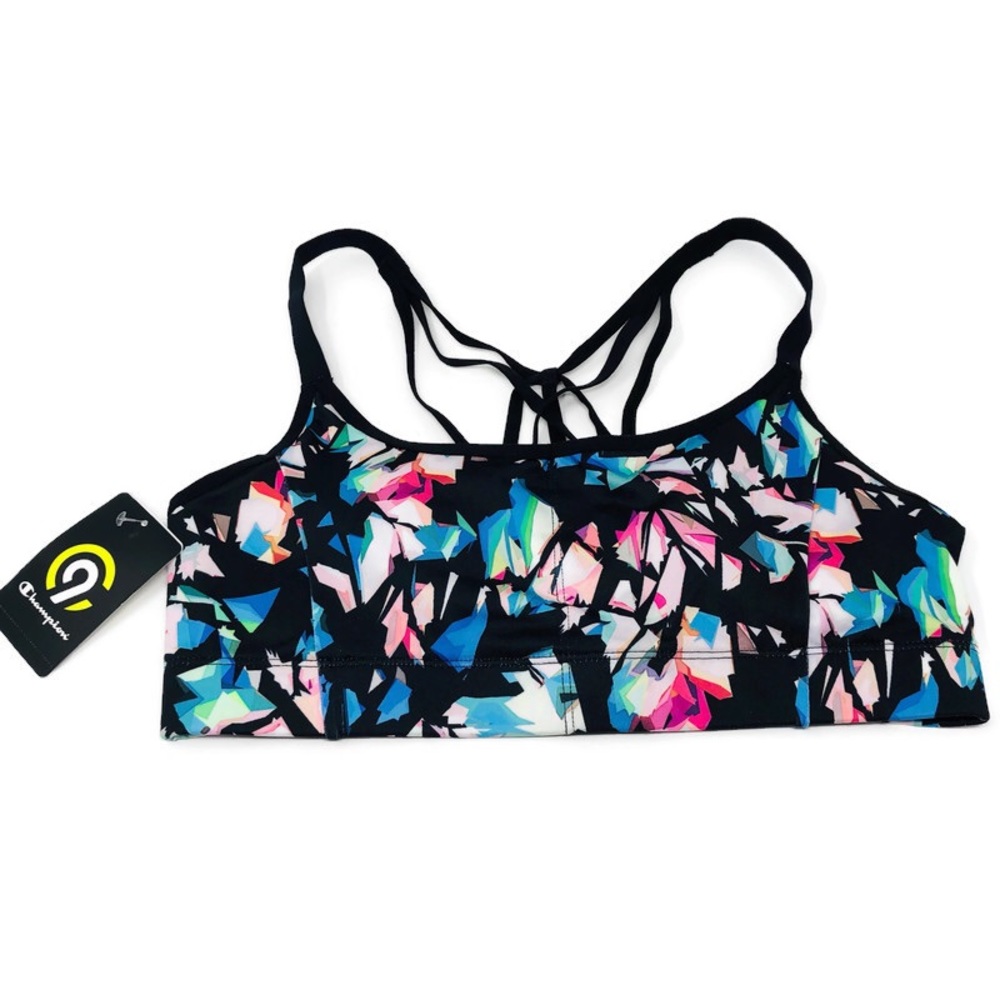 NWT Champion Strappy Back Geo Print Sports Bra LRG - Picture 8 of 8